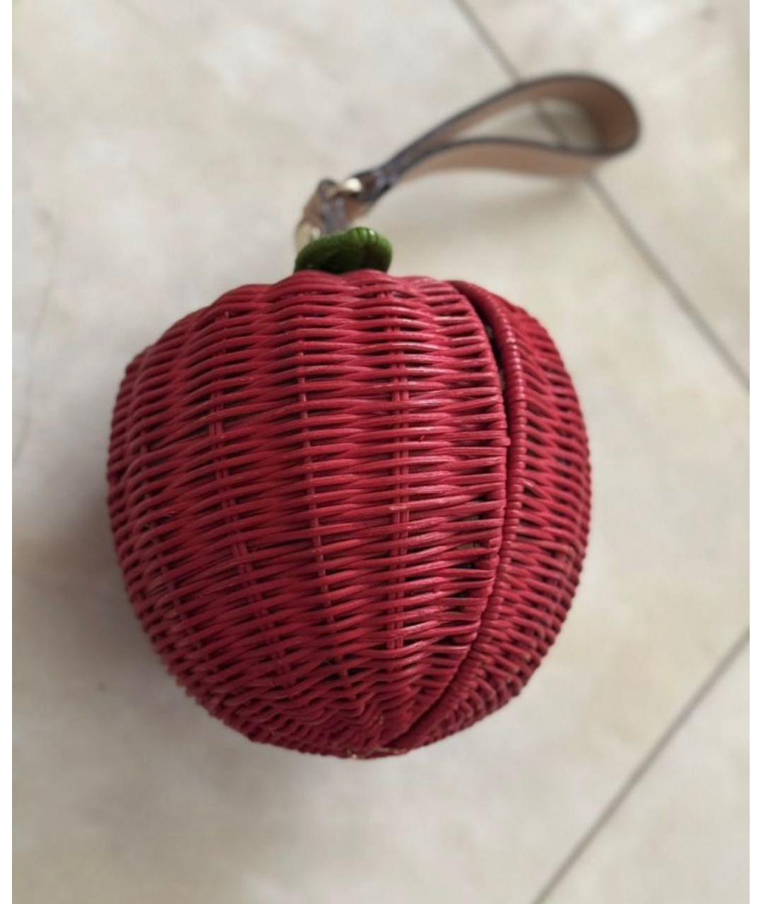 KATE SPADE Красная пелетеная сумка с короткими ручками, фото 6