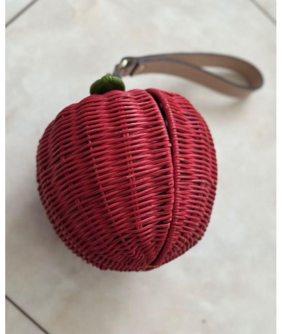 KATE SPADE Красная пелетеная сумка с короткими ручками, фото 3