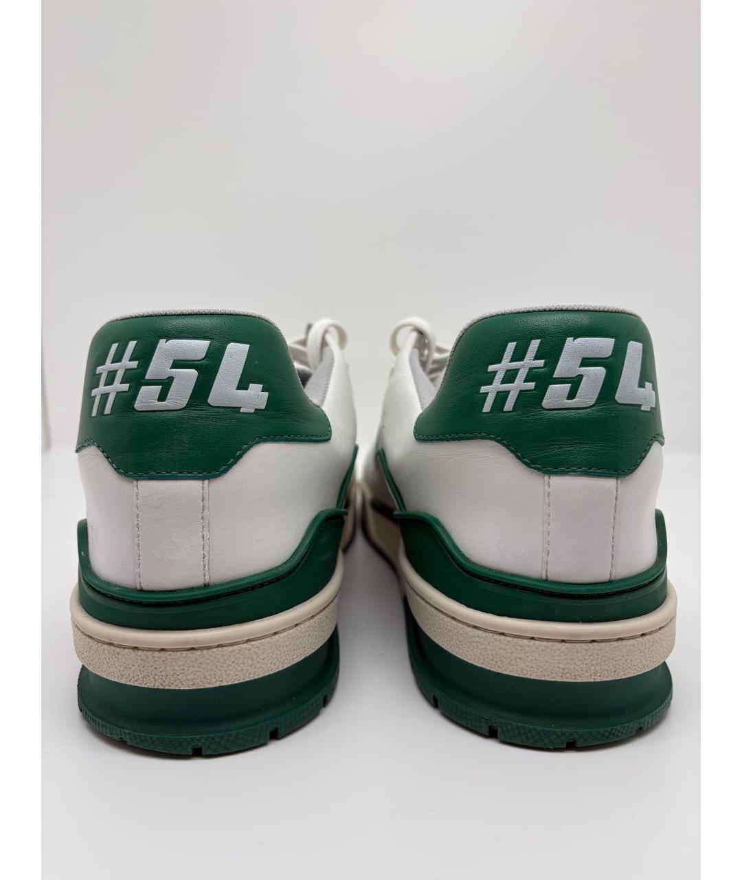 LOUIS VUITTON Белые кожаные низкие кроссовки / кеды, фото 3