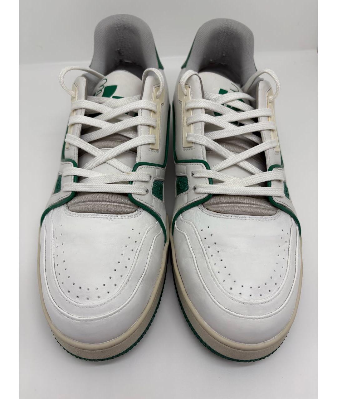 LOUIS VUITTON Белые кожаные низкие кроссовки / кеды, фото 2