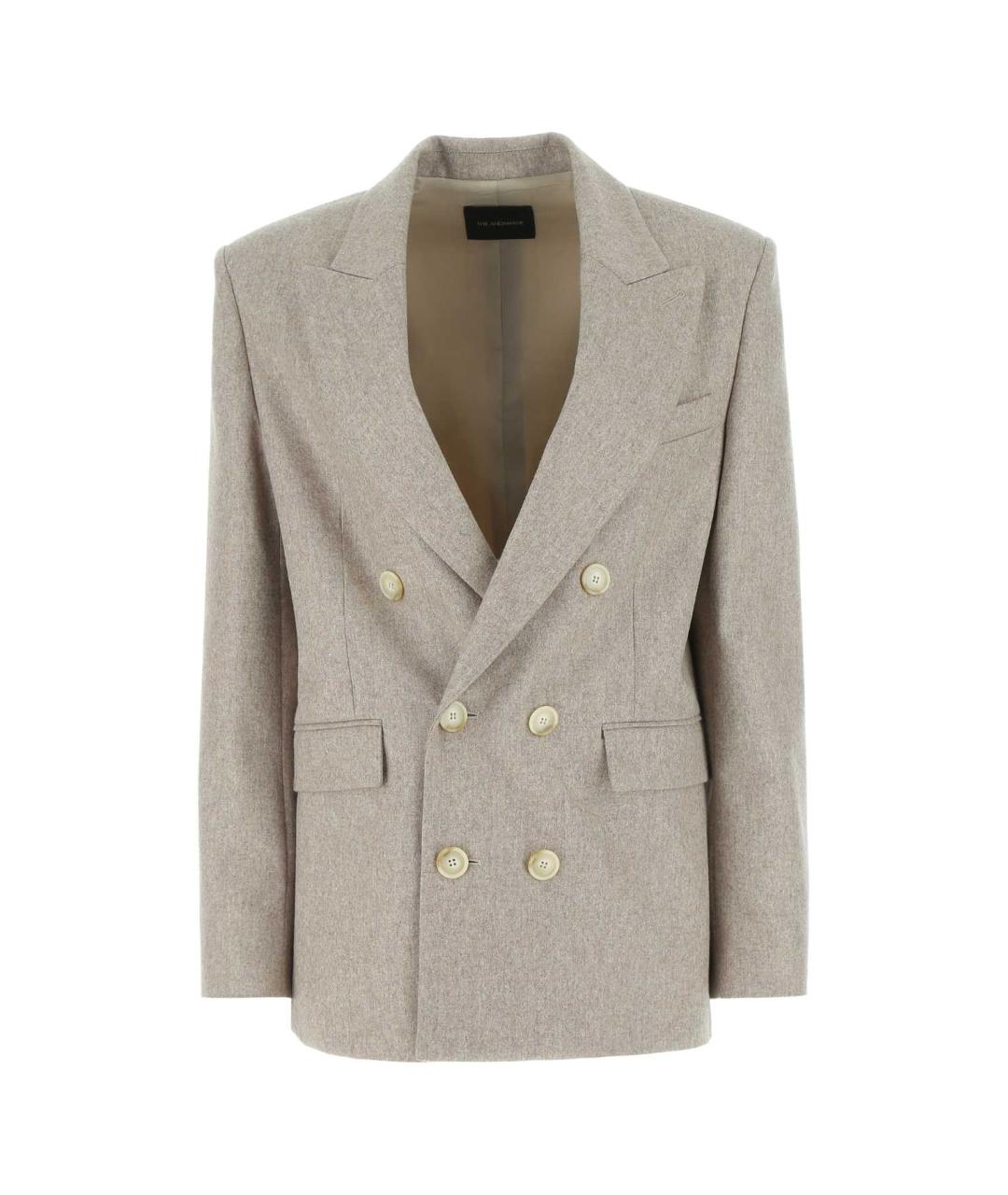 THE ANDAMANE Серый шерстяной жакет/пиджак, фото 1