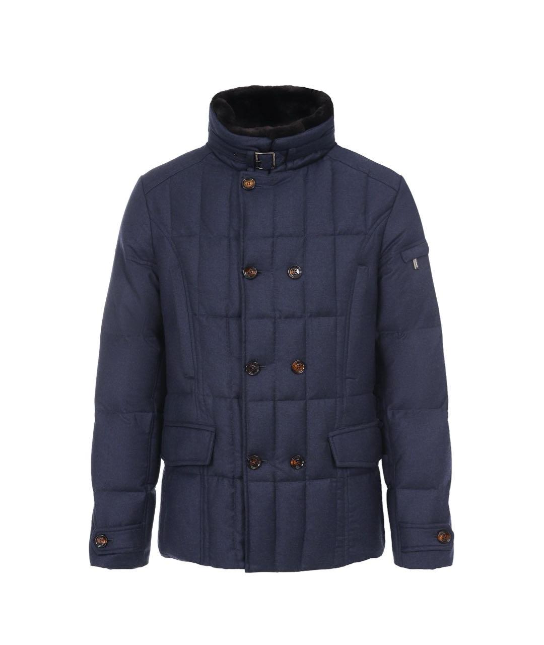 MOORER Темно-синий шерстяной пуховик, фото 1