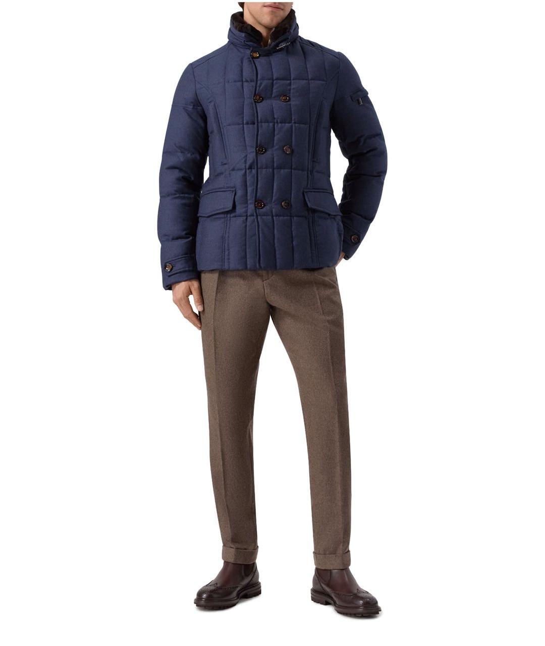 MOORER Темно-синий шерстяной пуховик, фото 7