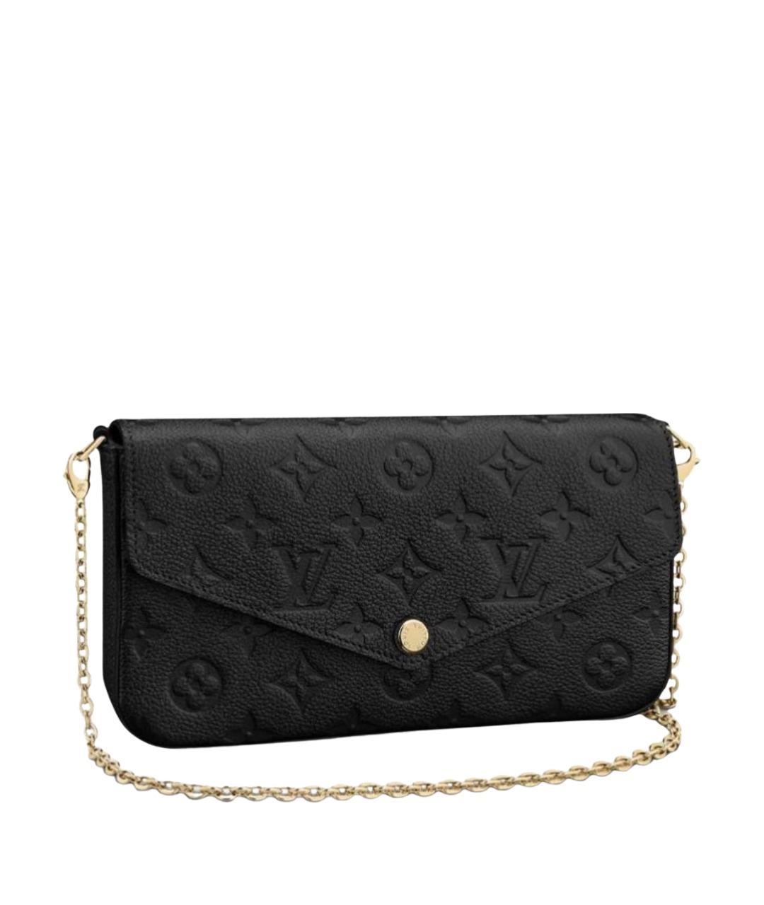 LOUIS VUITTON Черная кожаная сумка через плечо, фото 1