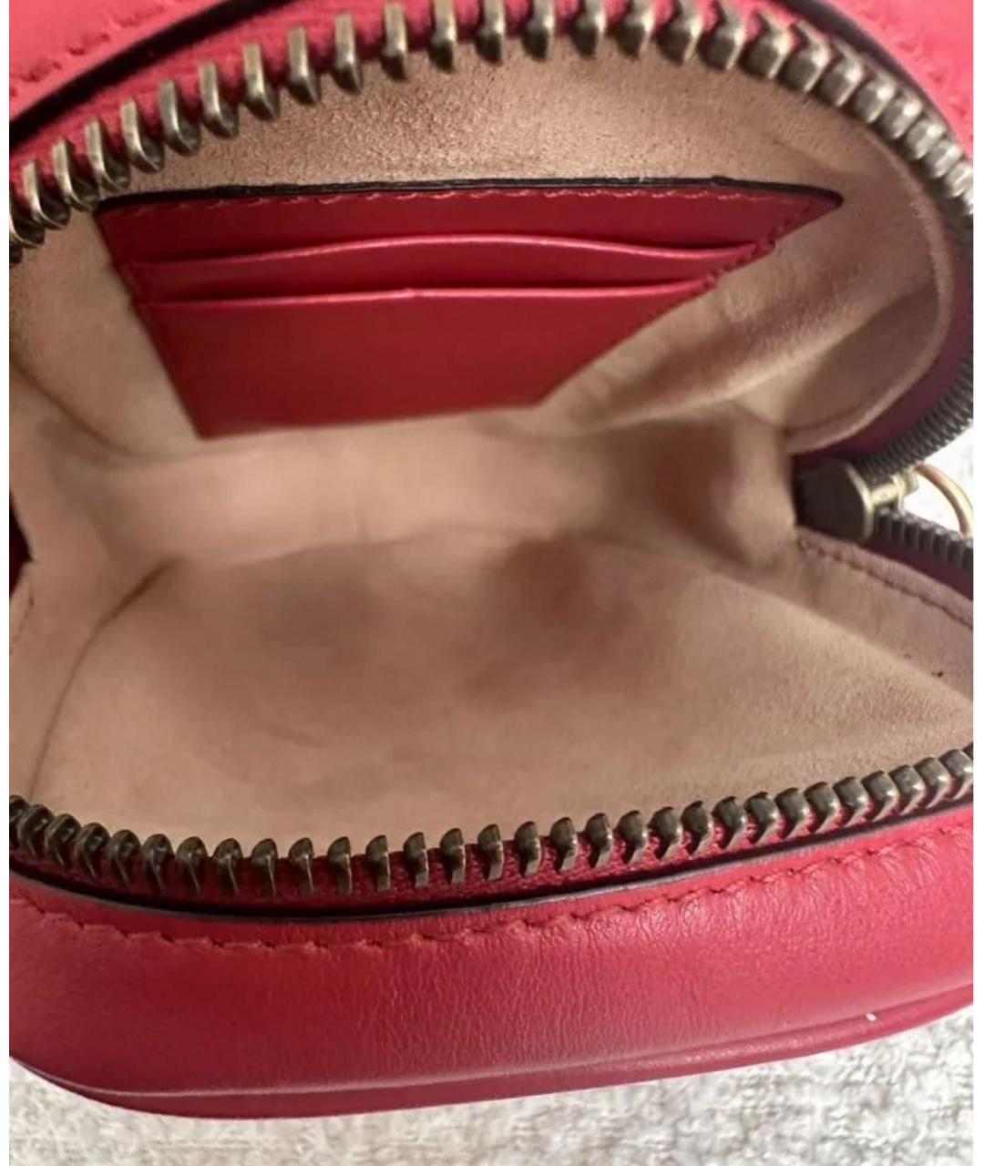 GUCCI Красная кожаная сумка через плечо, фото 6