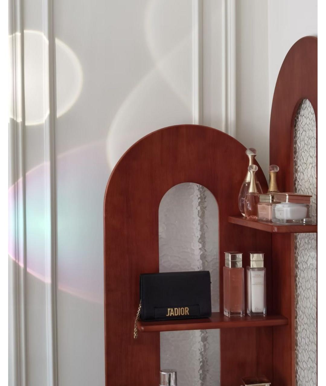 CHRISTIAN DIOR Черная кожаная сумка через плечо, фото 4