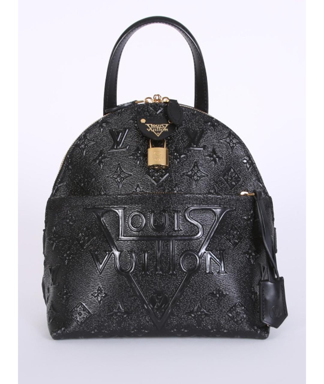 LOUIS VUITTON Черный кожаный рюкзак, фото 8