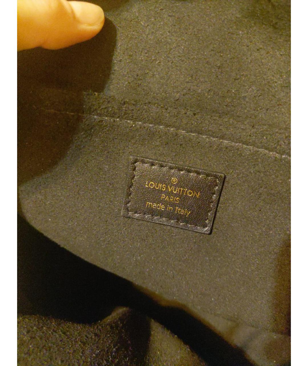 LOUIS VUITTON Черный кожаный рюкзак, фото 4