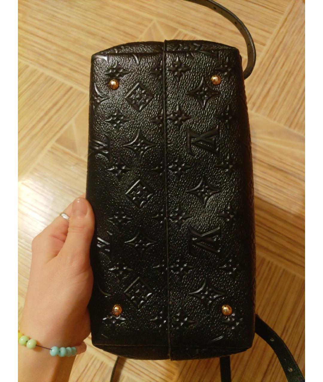 LOUIS VUITTON Черный кожаный рюкзак, фото 3