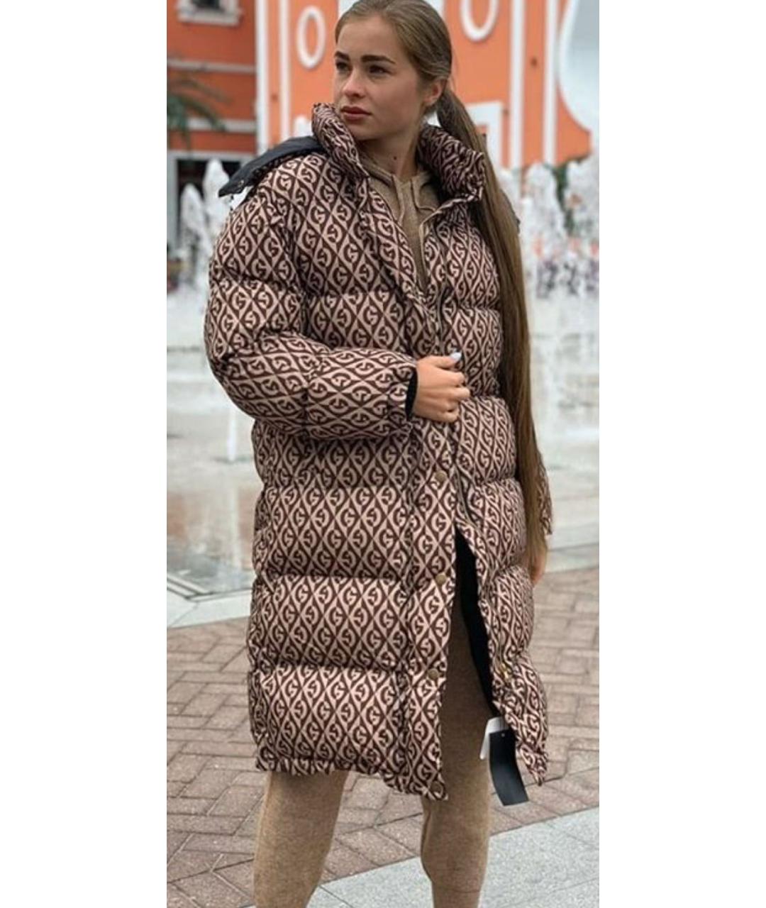 GUCCI Бежевый полиэстеровый пуховик, фото 6