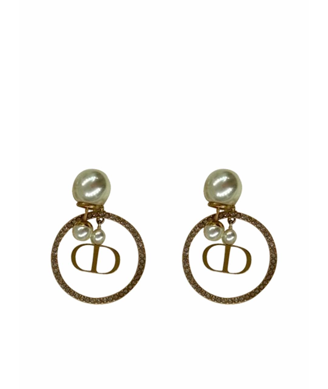 CHRISTIAN DIOR Золотые жемчужные серьги, фото 1