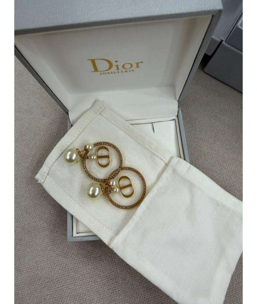 CHRISTIAN DIOR Золотые жемчужные серьги, фото 4