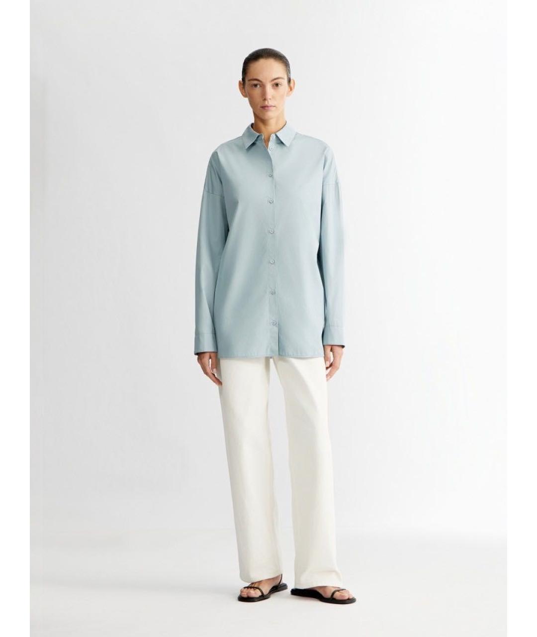 12 STOREEZ Голубая хлопковая рубашка, фото 8