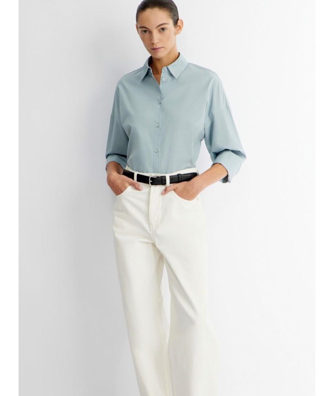 12 STOREEZ Голубая хлопковая рубашка, фото 6