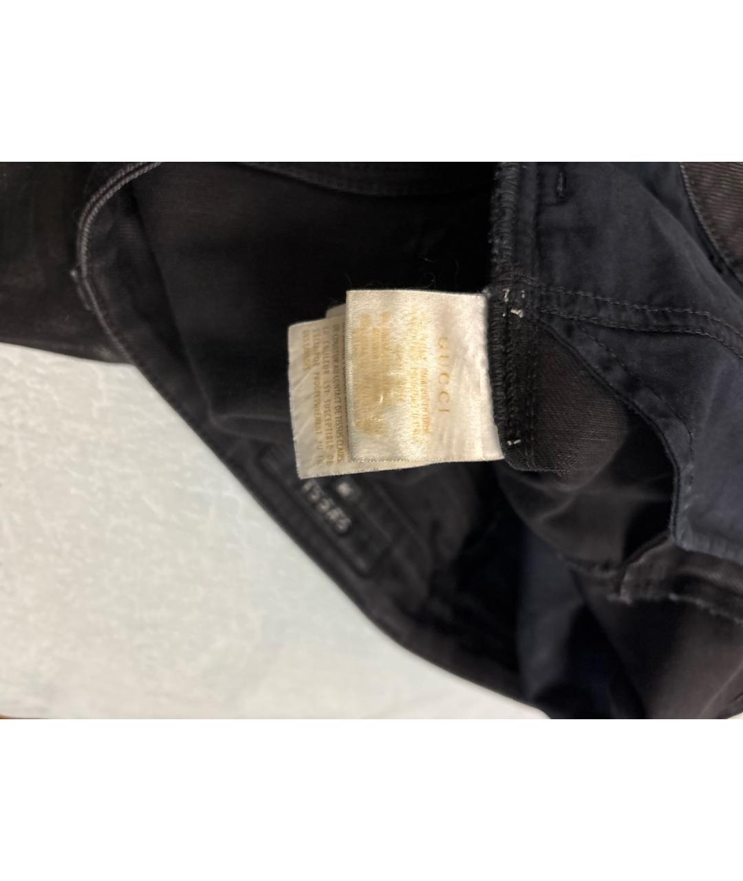 GUCCI Черные хлопко-эластановые джинсы слим, фото 8