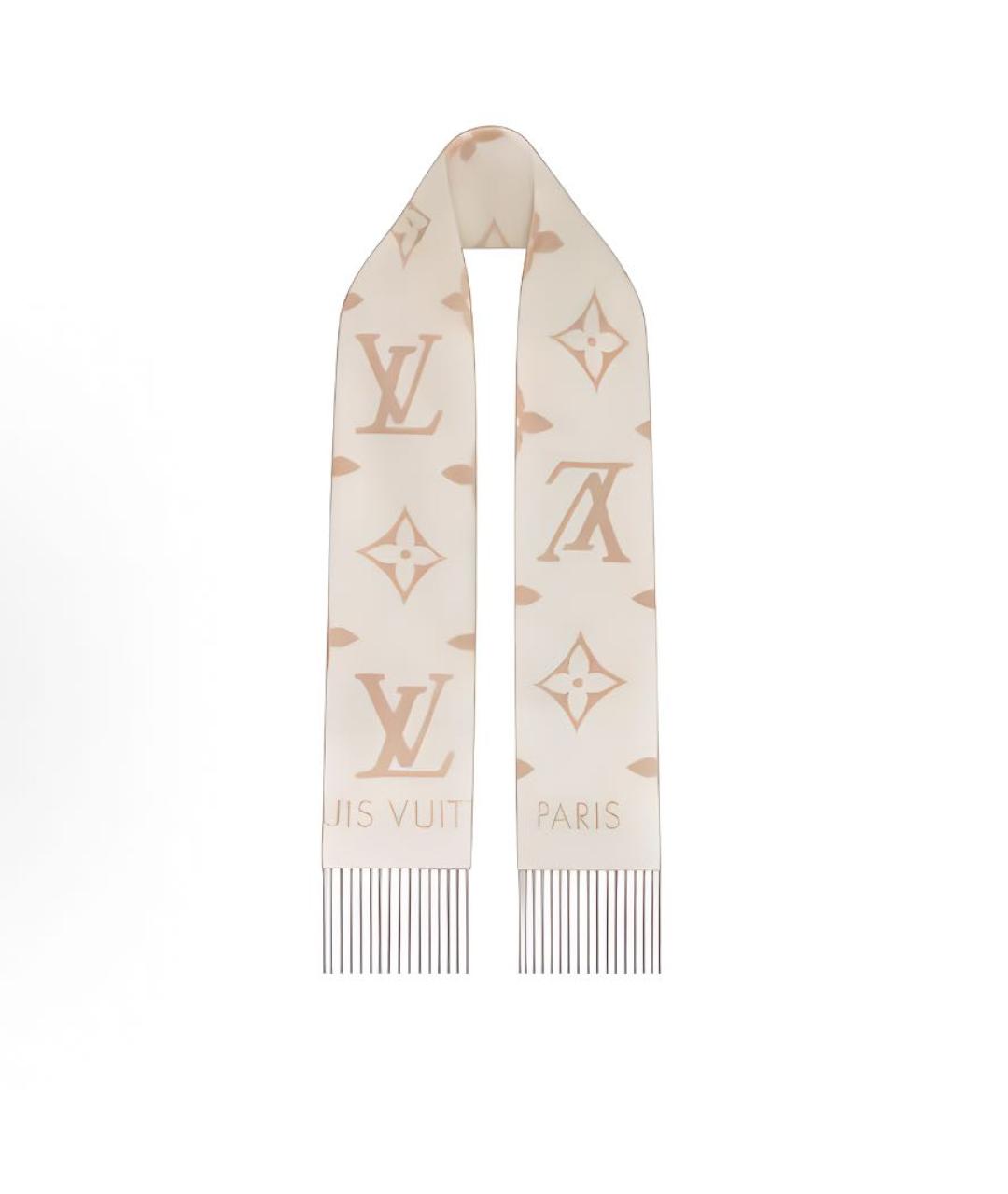 LOUIS VUITTON Бежевый шарф, фото 4