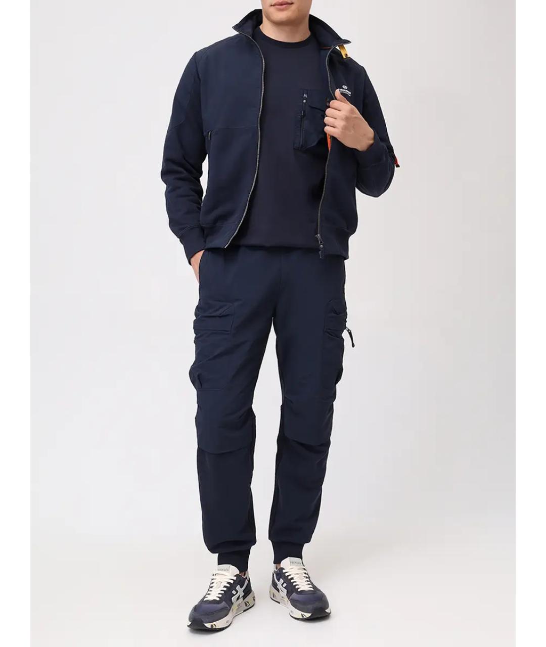 PARAJUMPERS Синяя хлопковая футболка, фото 2