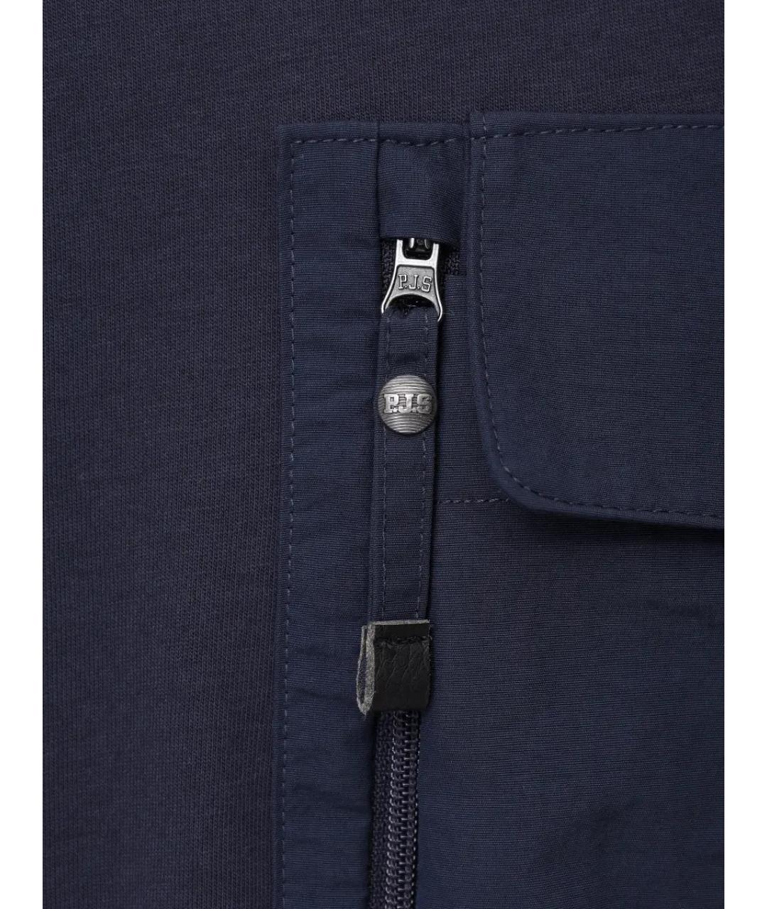 PARAJUMPERS Синяя хлопковая футболка, фото 6