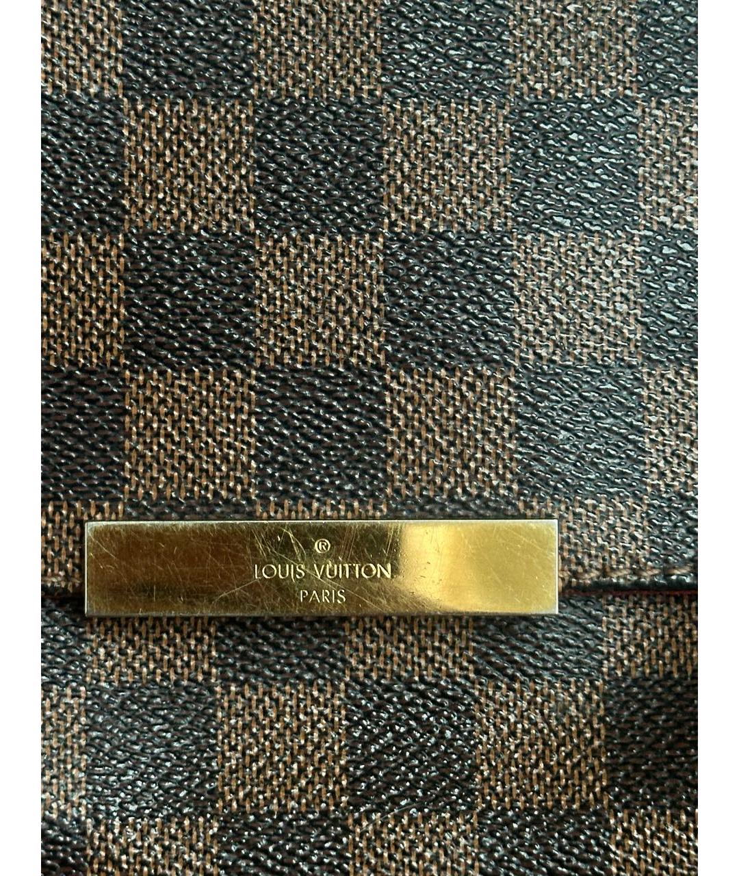 LOUIS VUITTON Коричневая кожаная сумка через плечо, фото 7