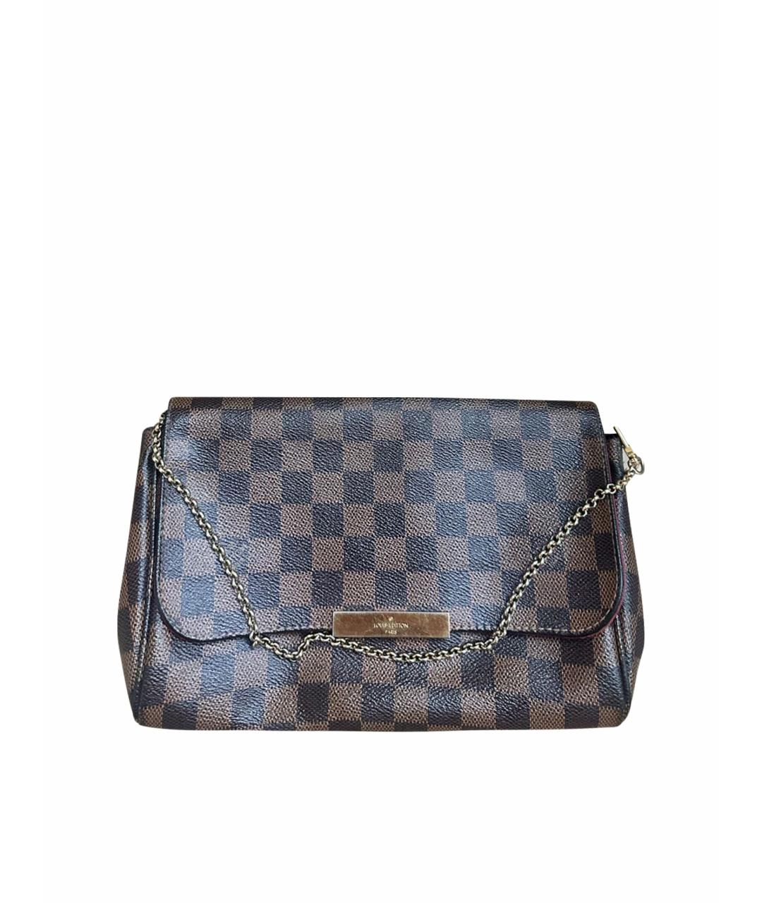 LOUIS VUITTON Коричневая кожаная сумка через плечо, фото 1