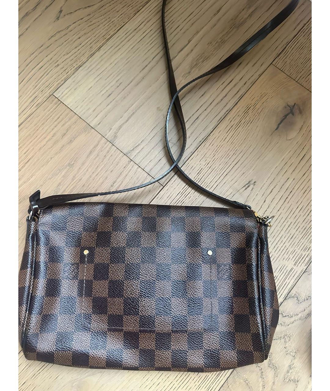 LOUIS VUITTON Коричневая кожаная сумка через плечо, фото 2