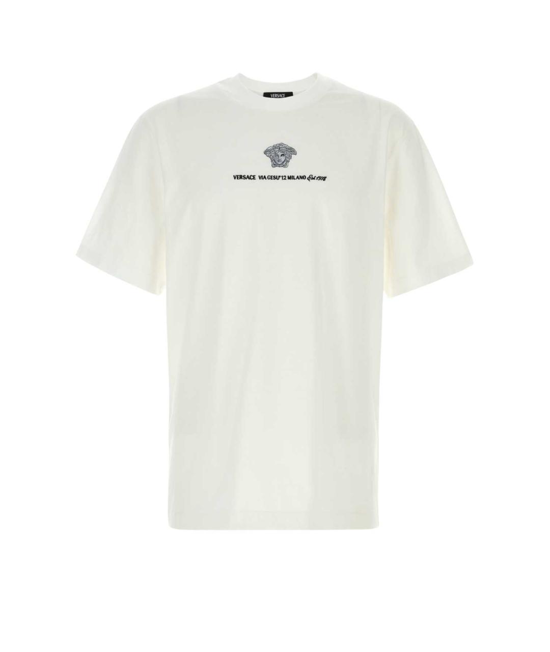 VERSACE Белая хлопковая футболка, фото 1