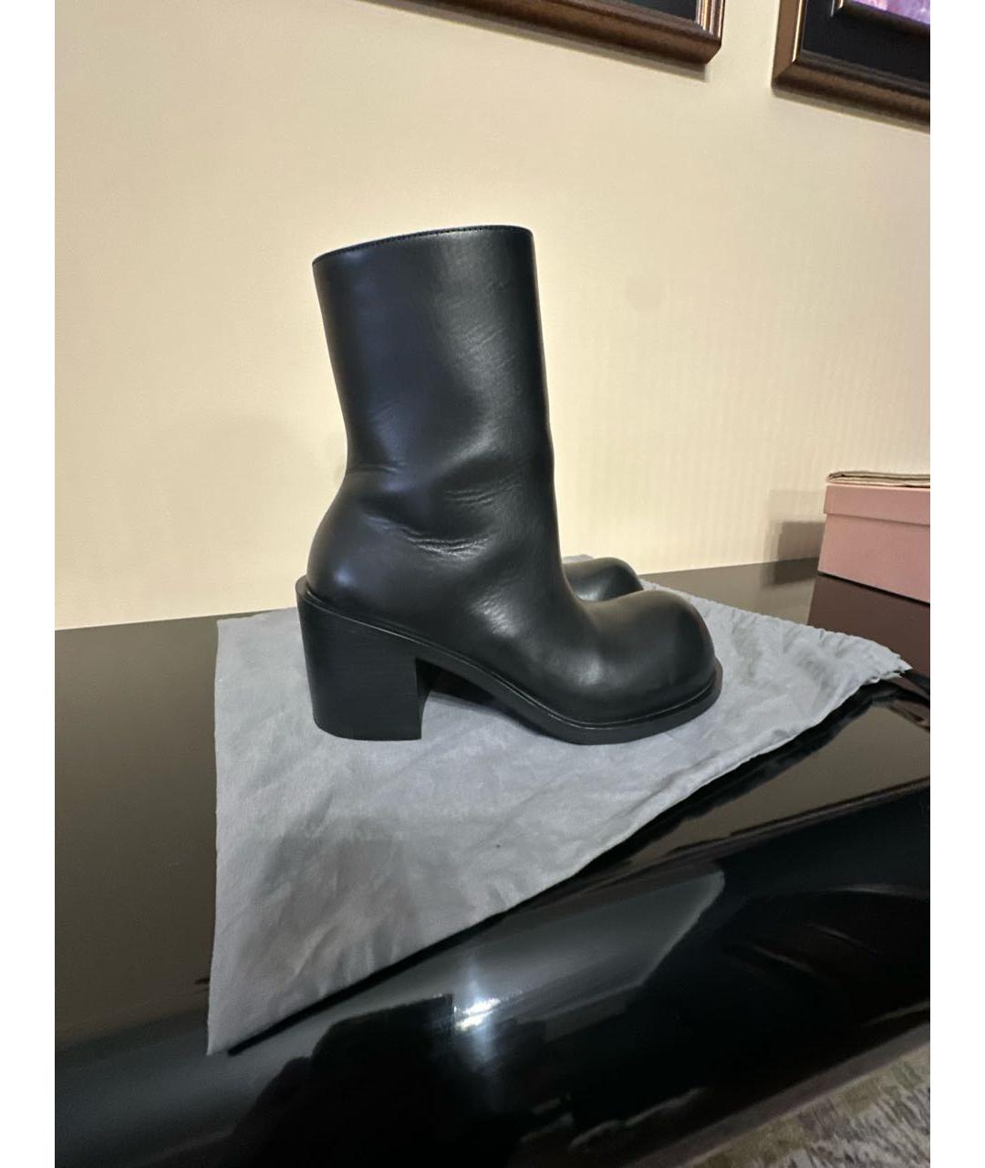 BALENCIAGA Черные кожаные ботинки, фото 7