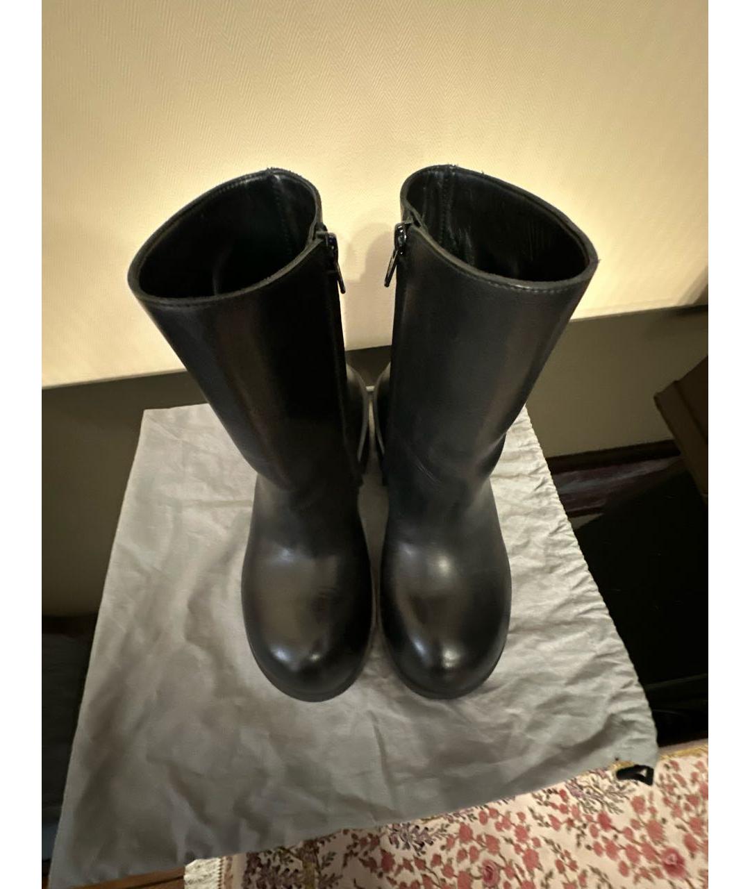 BALENCIAGA Черные кожаные ботинки, фото 2