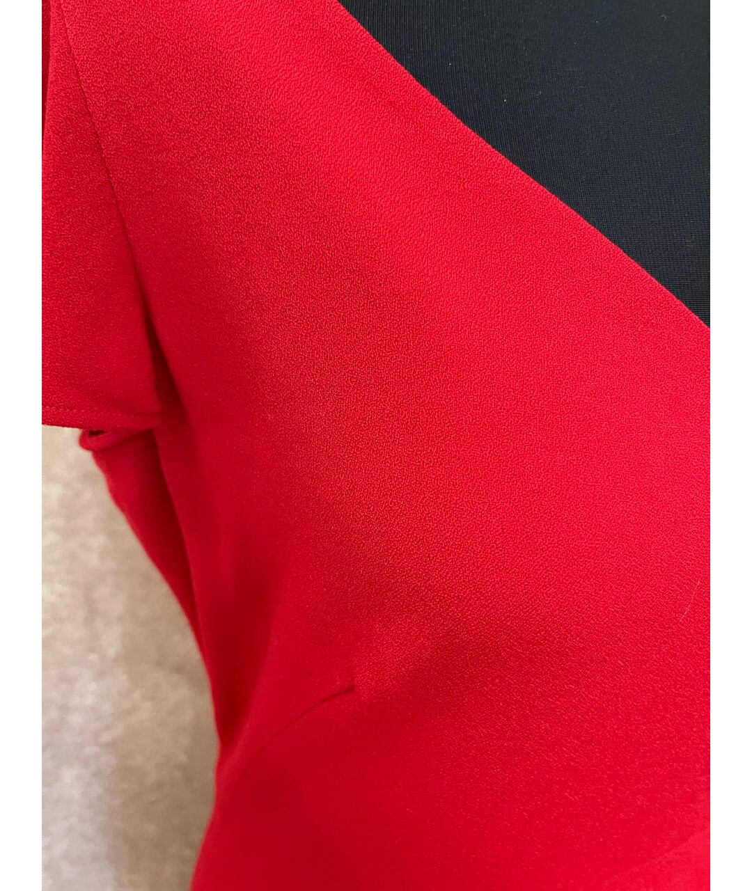VALENTINO Красное хлопко-эластановое коктейльное платье, фото 5