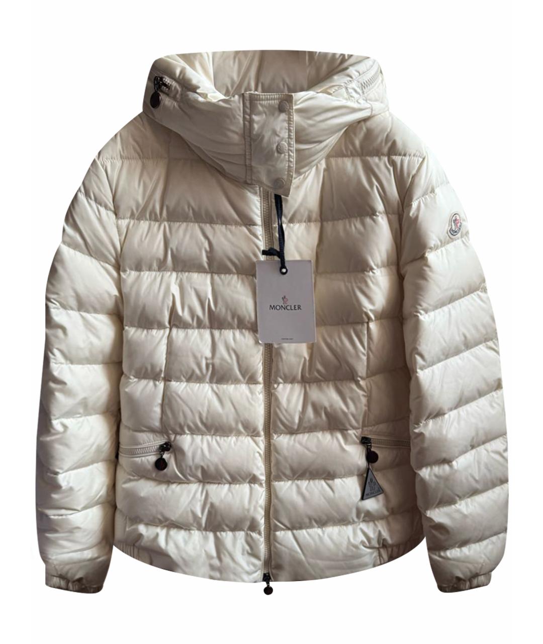 MONCLER Белая полиэстеровая куртка, фото 1