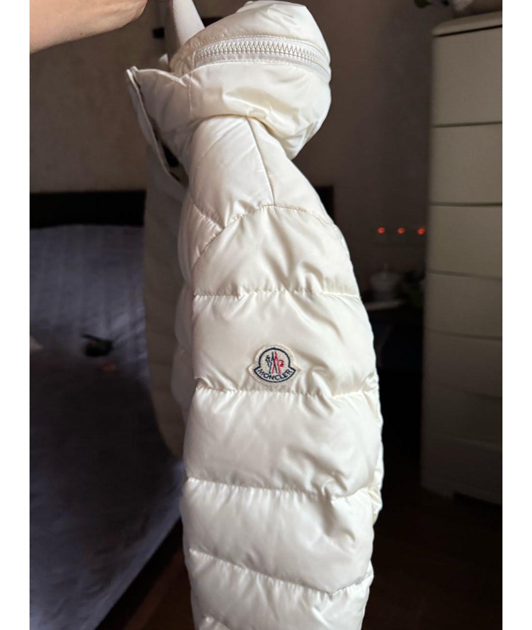 MONCLER Белая полиэстеровая куртка, фото 5