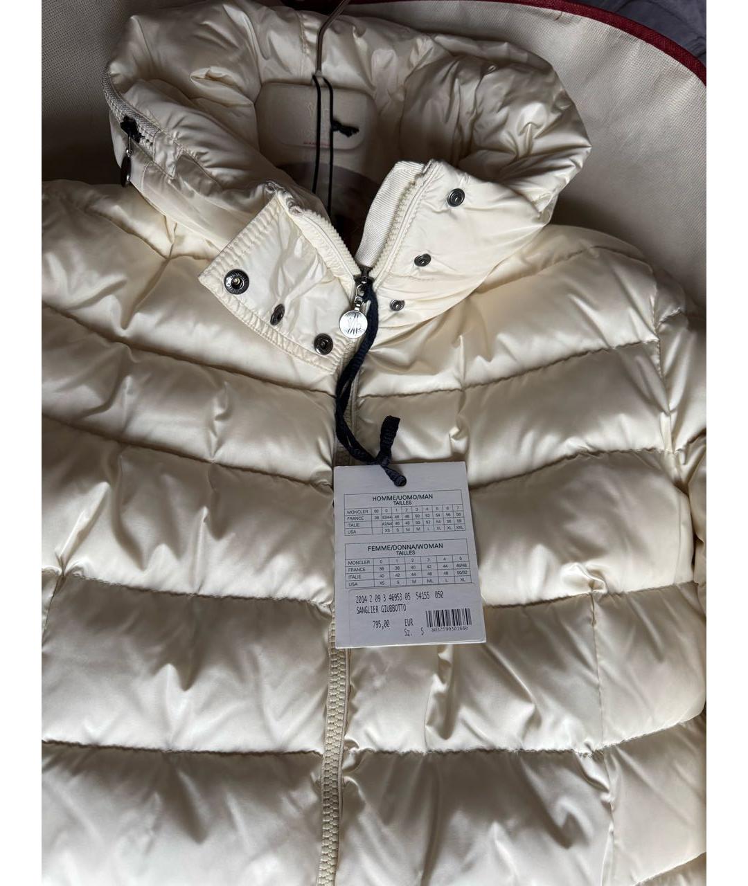 MONCLER Белая полиэстеровая куртка, фото 2