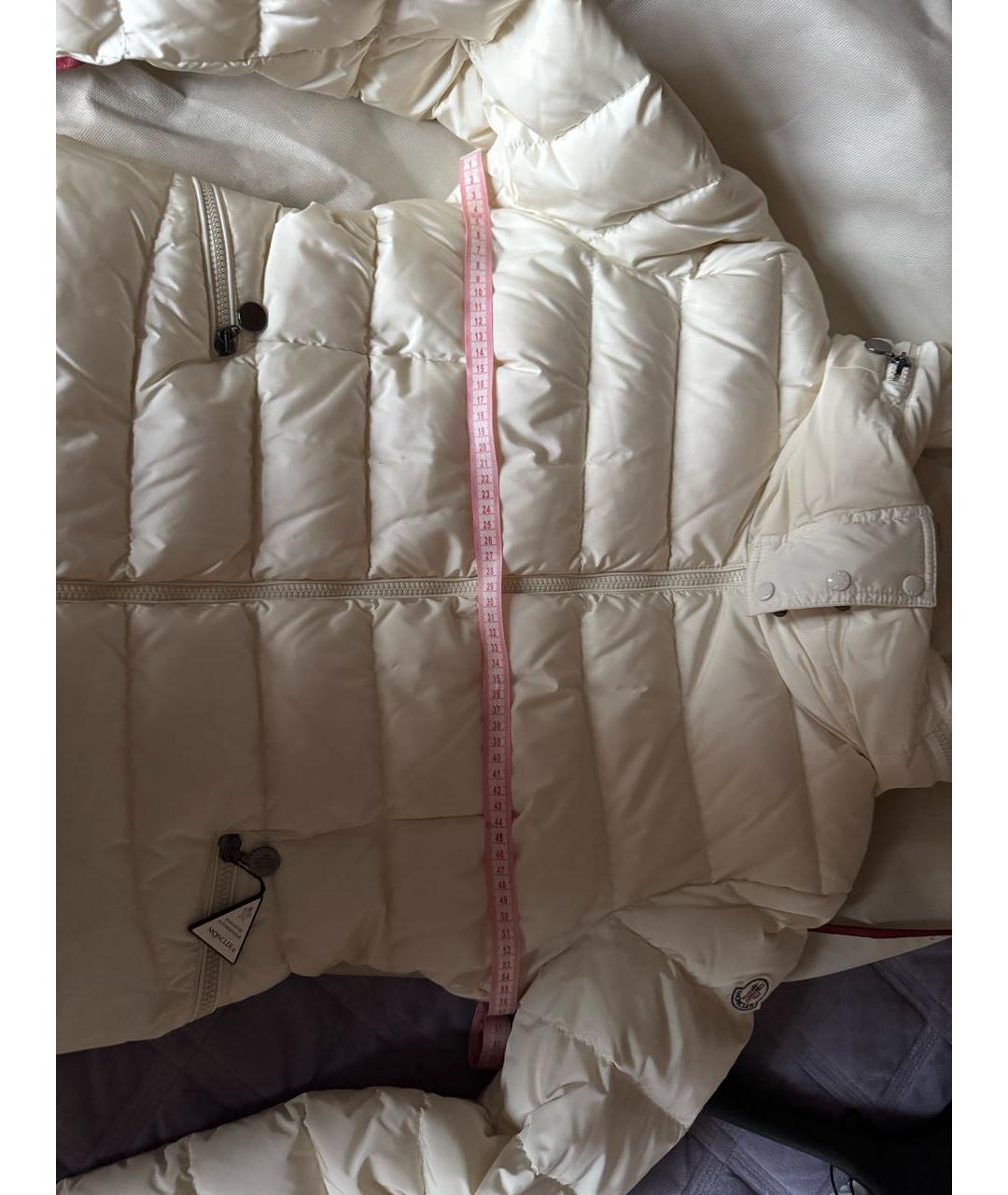 MONCLER Белая полиэстеровая куртка, фото 6