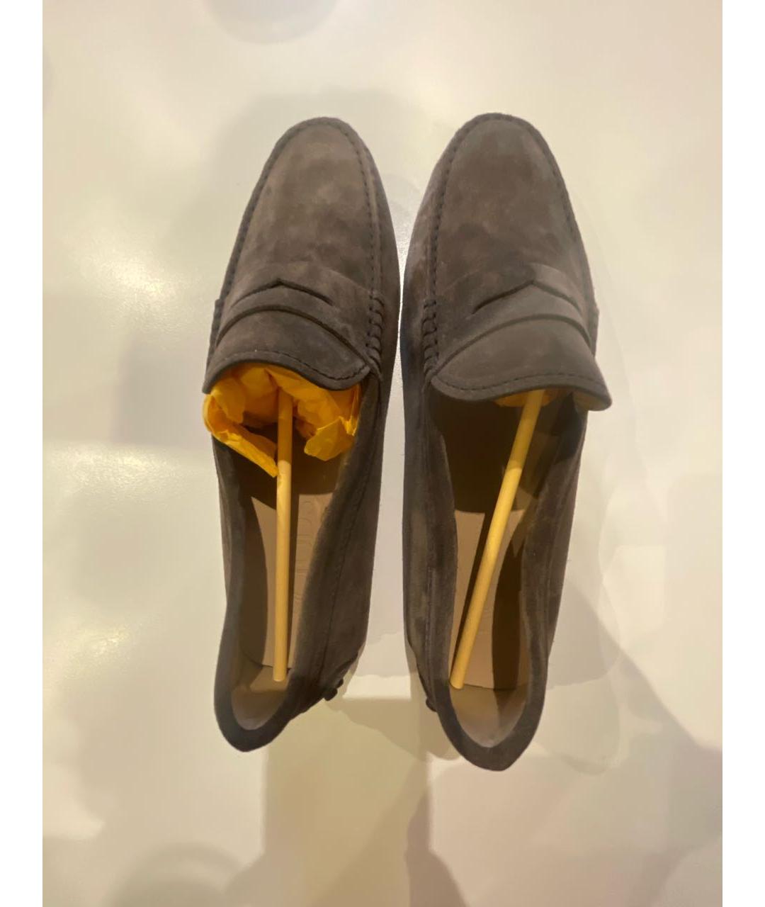 TOD'S Коричневые замшевые мокасины, фото 3