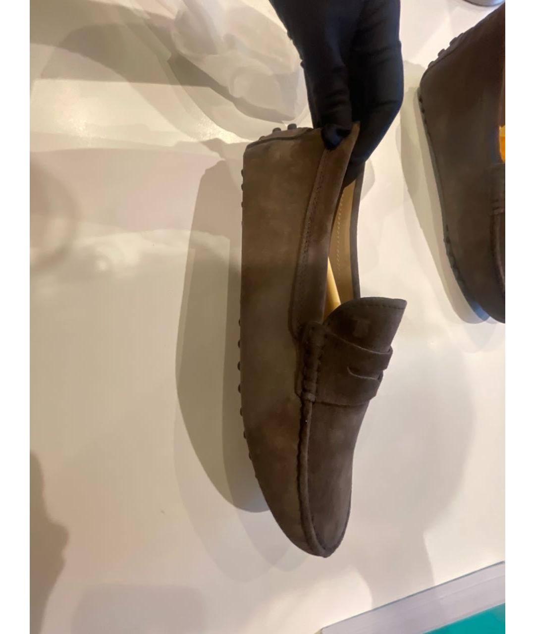 TOD'S Коричневые замшевые мокасины, фото 5