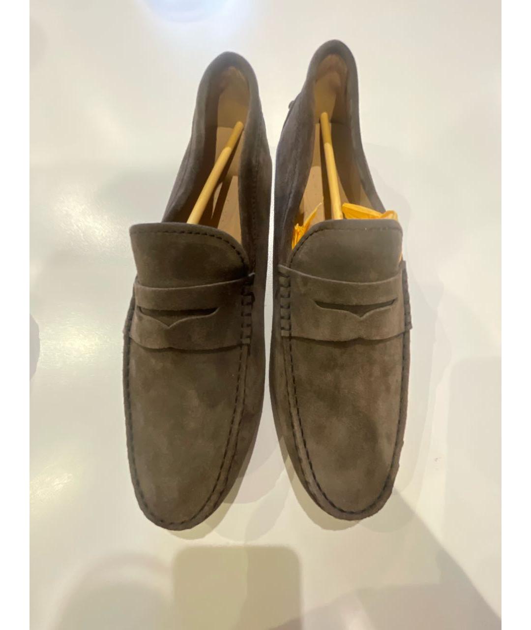 TOD'S Коричневые замшевые мокасины, фото 2