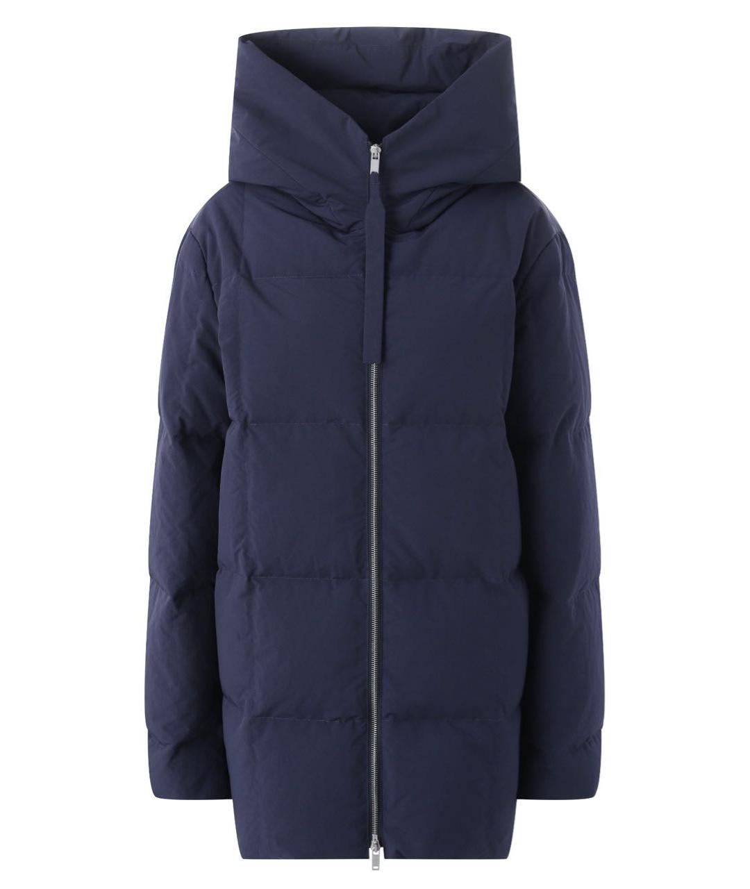 JIL SANDER Темно-синий полиэстеровый пуховик, фото 1