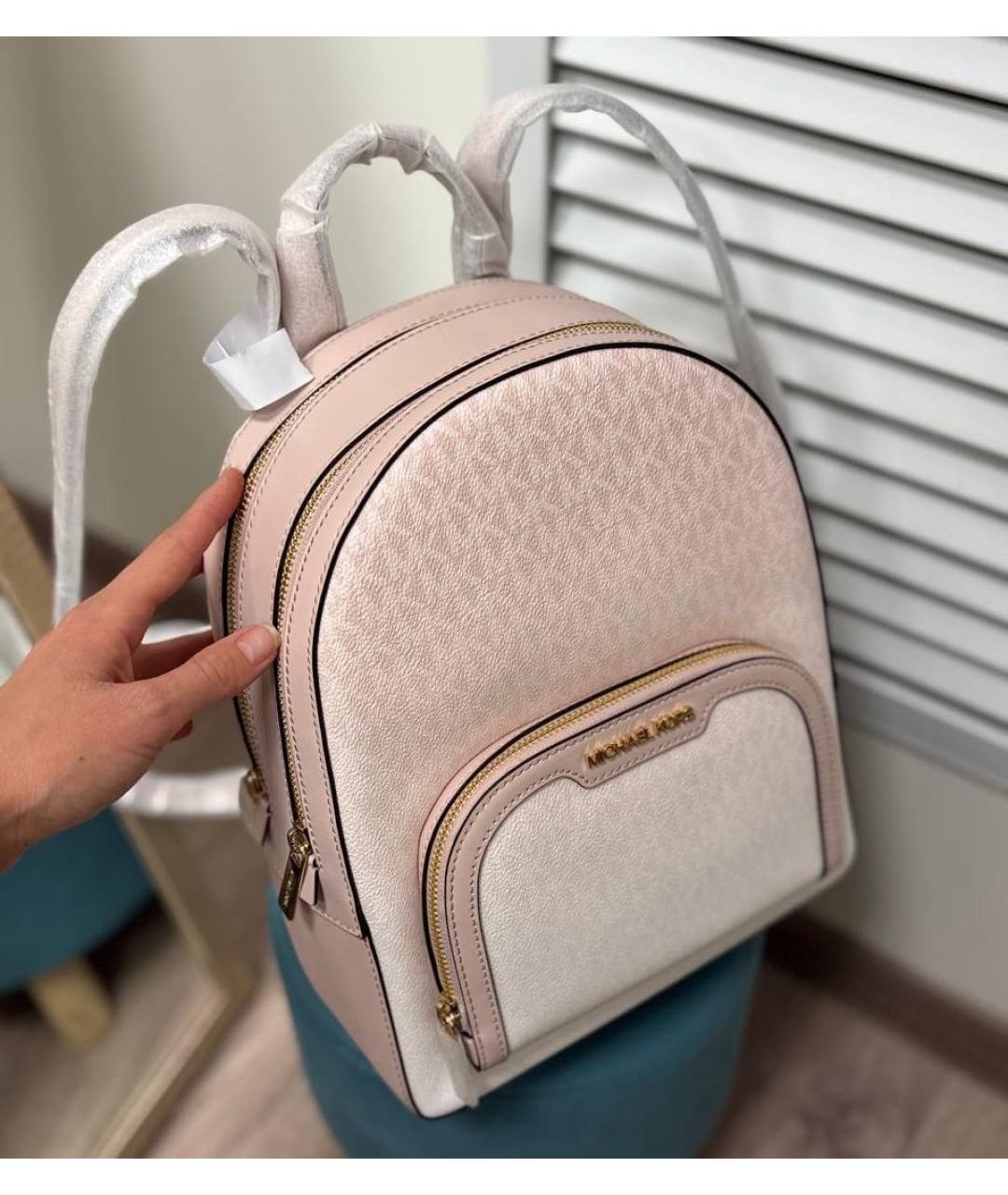 MICHAEL KORS Розовый рюкзак из искусственной кожи, фото 3