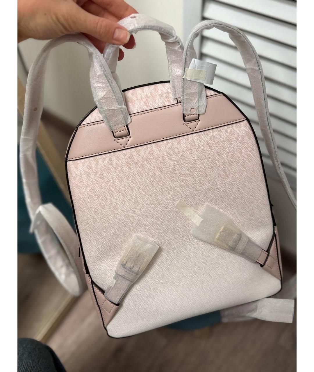 MICHAEL KORS Розовый рюкзак из искусственной кожи, фото 4