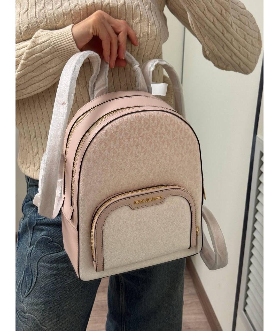 MICHAEL KORS Розовый рюкзак из искусственной кожи, фото 2