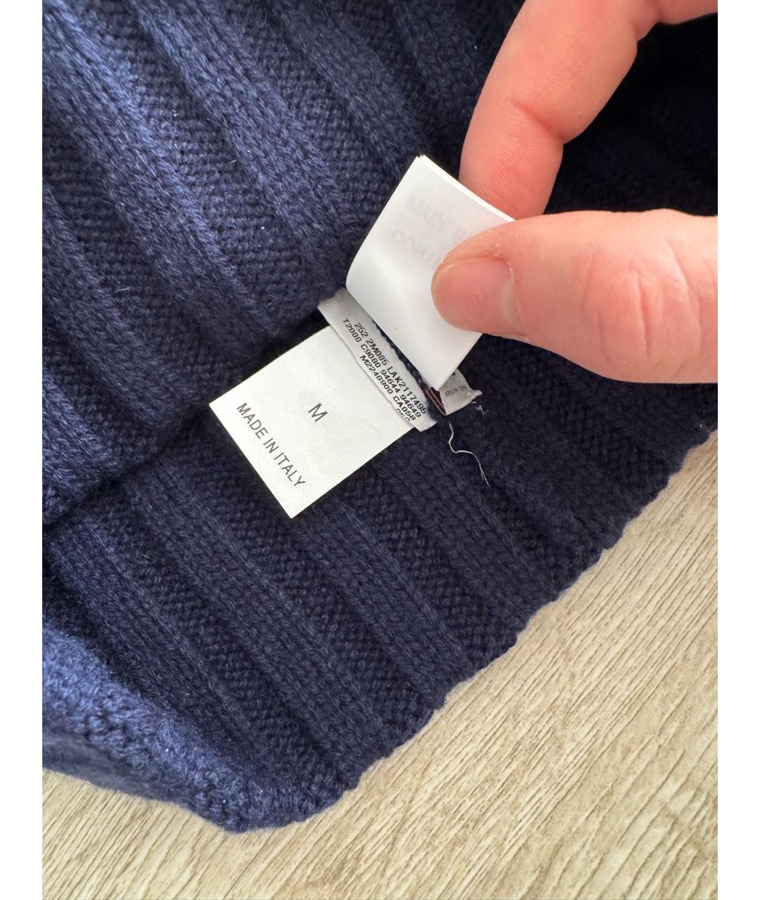 BRUNELLO CUCINELLI Синяя кашемировая шапка, фото 4