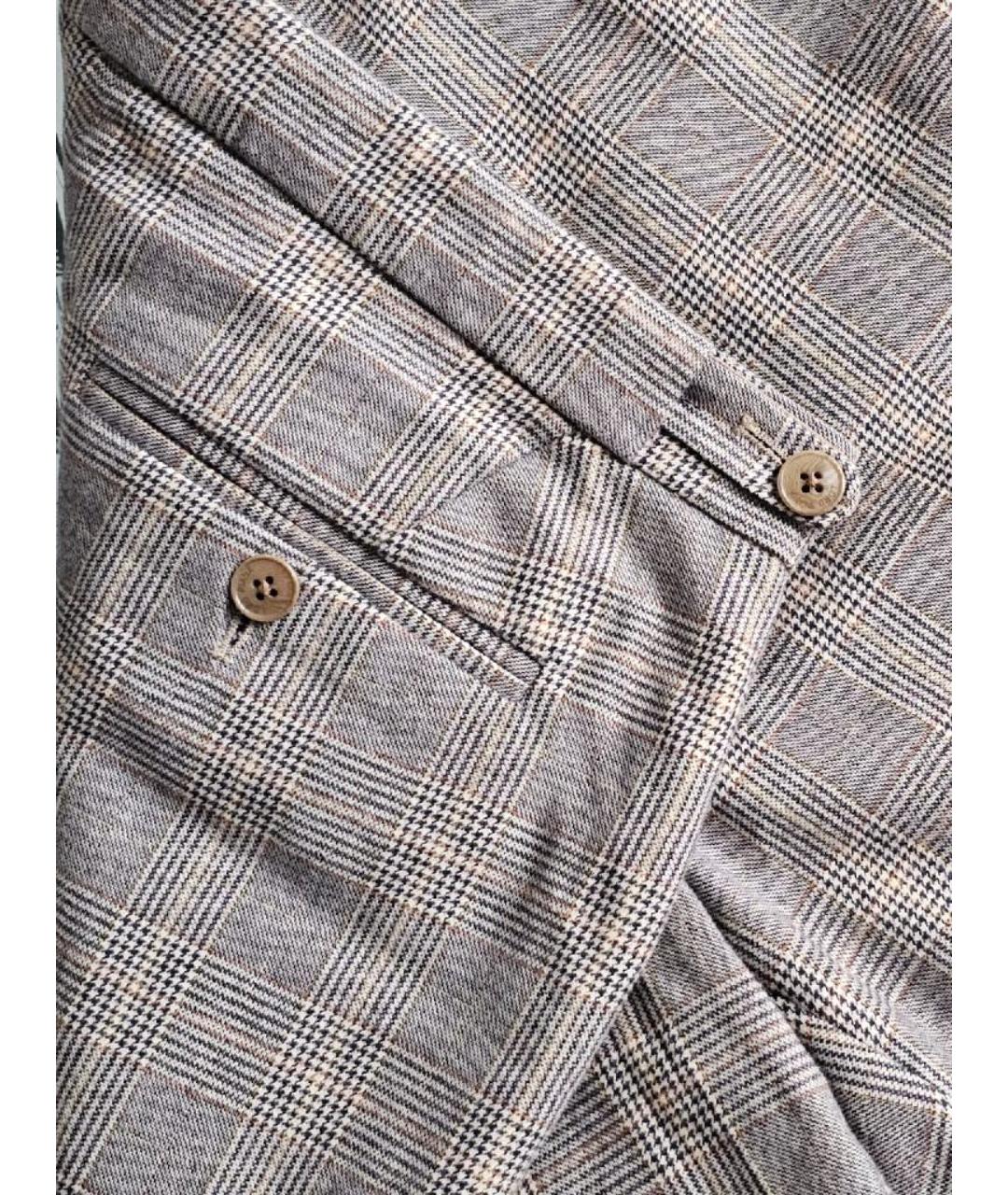 LORO PIANA Бежевые хлопковые прямые брюки, фото 7