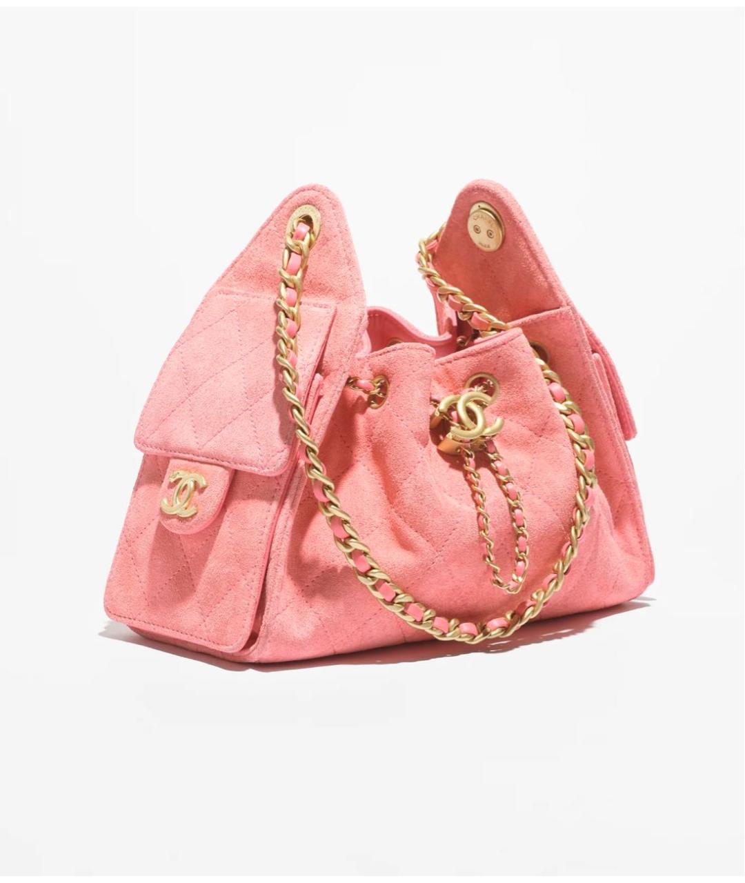 CHANEL Коралловая сумка с короткими ручками, фото 3