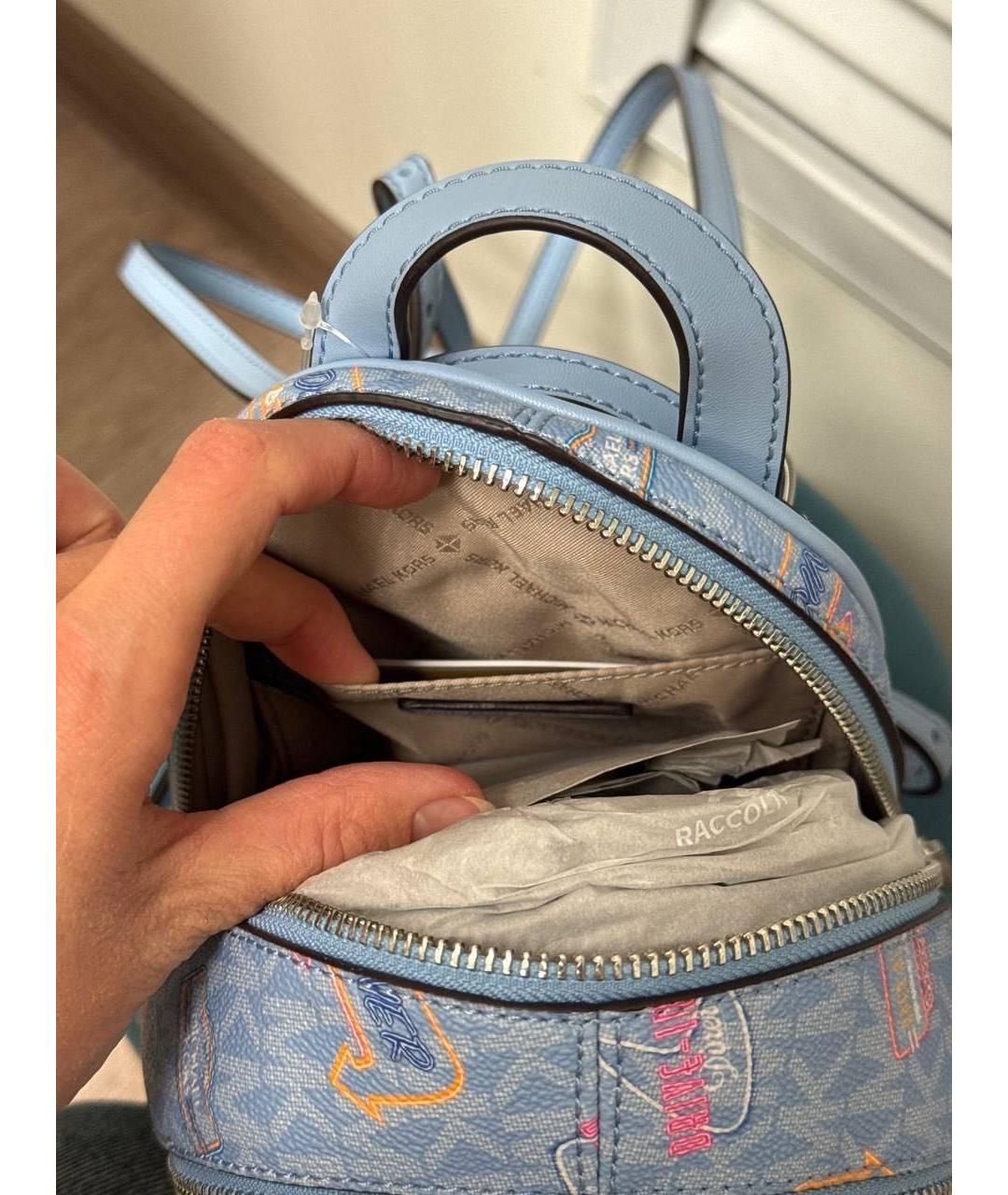 MICHAEL KORS Голубой рюкзак, фото 4