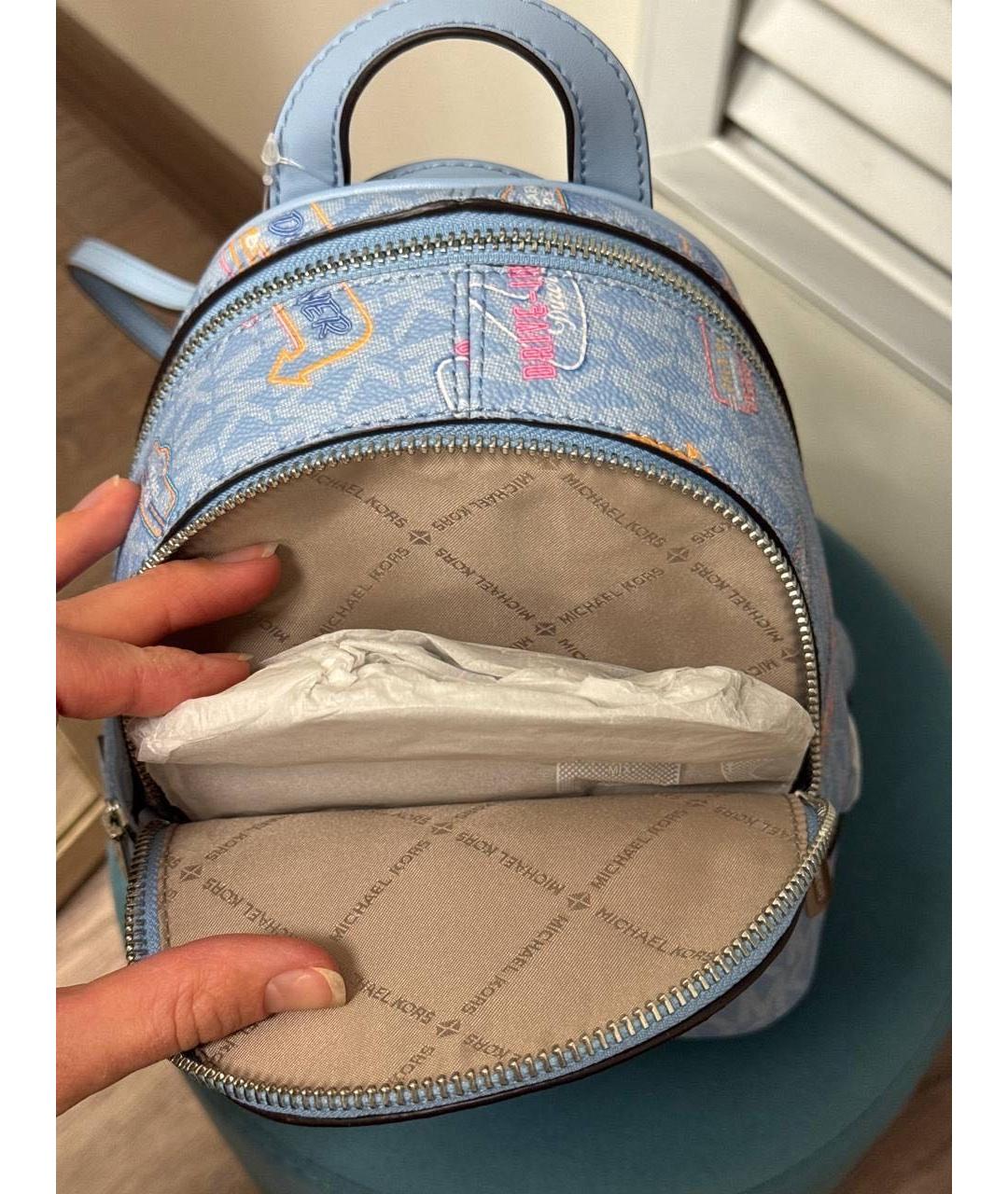 MICHAEL KORS Голубой рюкзак, фото 3