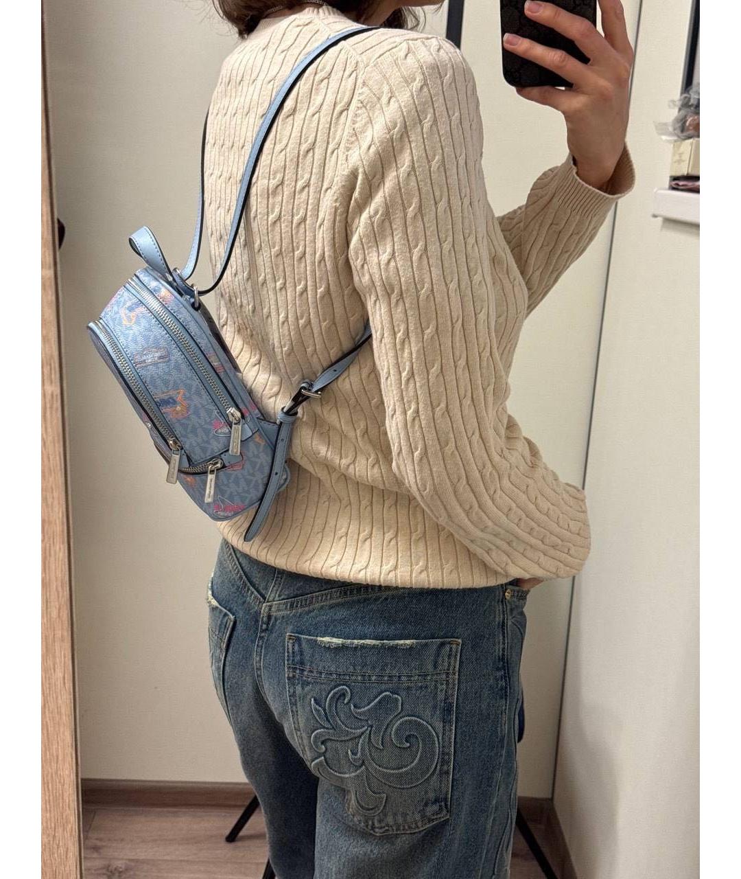 MICHAEL KORS Голубой рюкзак, фото 5