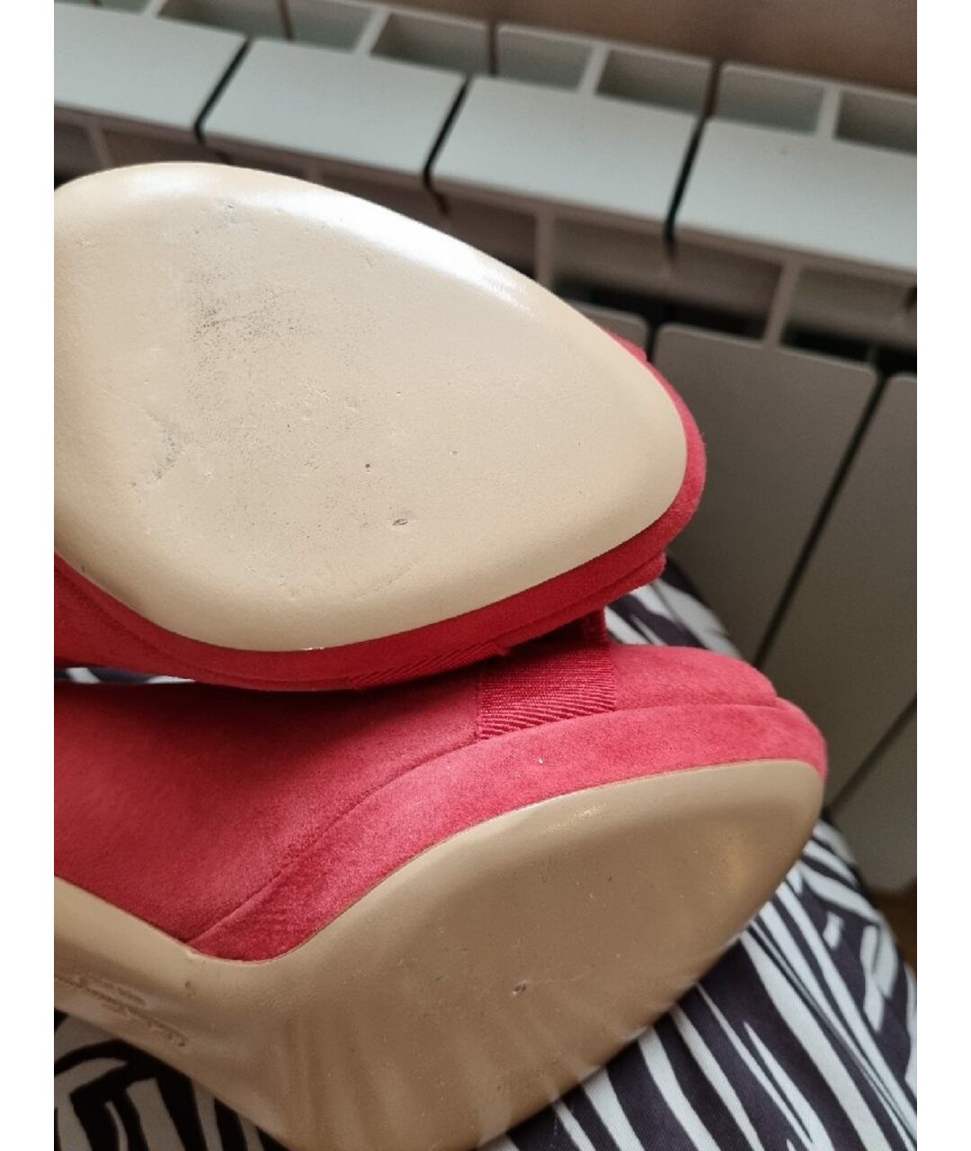 FERRAGAMO Красные замшевые туфли, фото 7