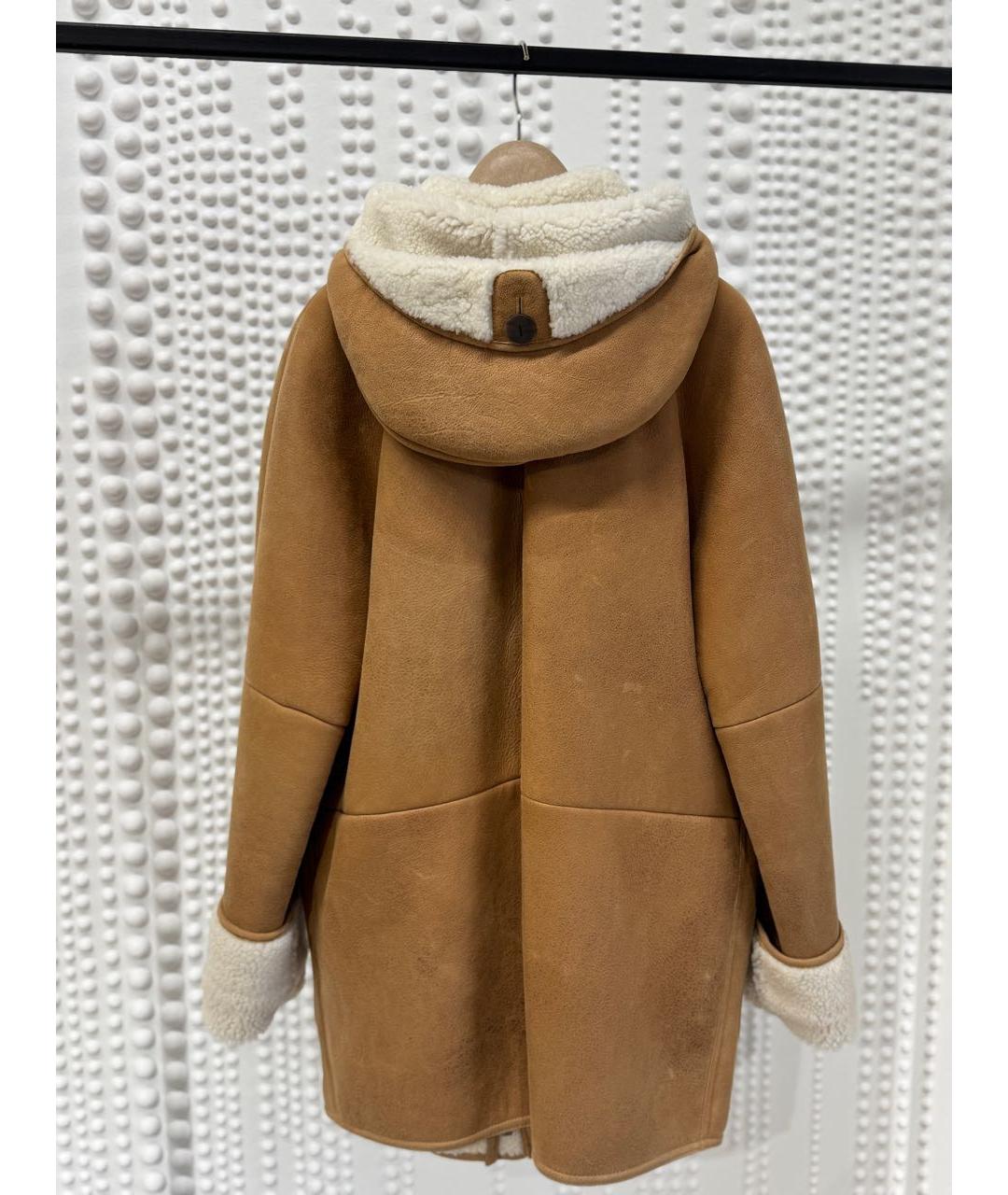 LOEWE Бежевая меховая дубленка, фото 2