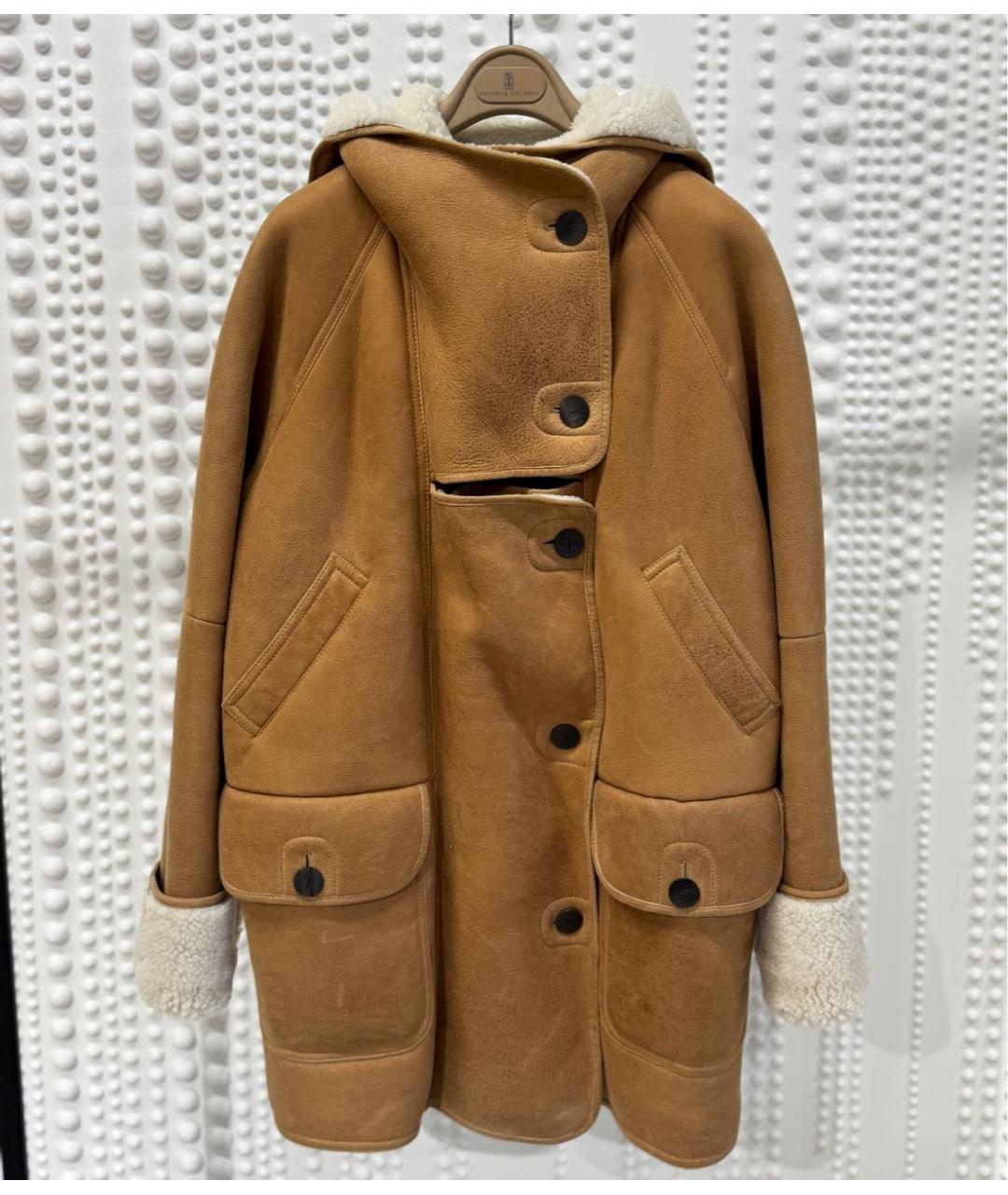 LOEWE Бежевая меховая дубленка, фото 8