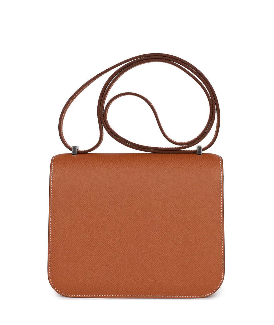 HERMES Коричневая кожаная сумка через плечо, фото 3
